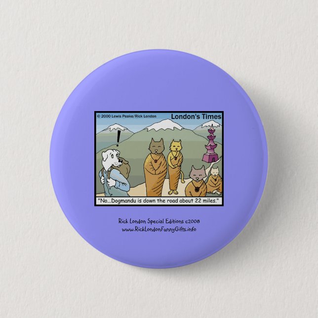 Katmandu & Dogmandu Cartoon Leinwand Button (Vorderseite)