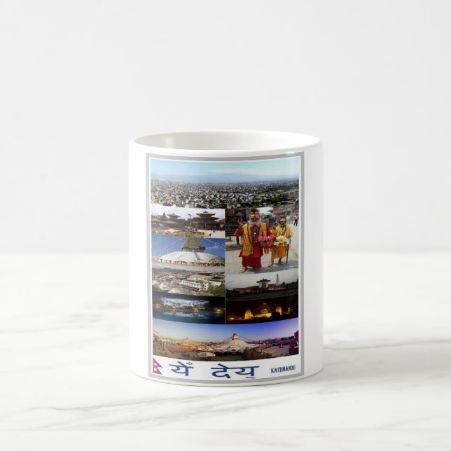 Katmandu - Mosaik - Nepal - Kaffeetasse (Mittel)