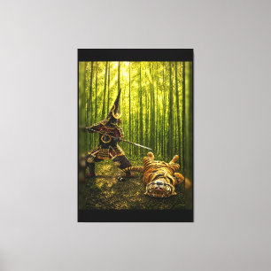 Kato Kiyomasa Samurai und Tiger Nachwirkung 40x60 Leinwanddruck