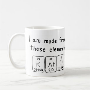 Kato Namen-Tasse periodischer Tabelle Kaffeetasse