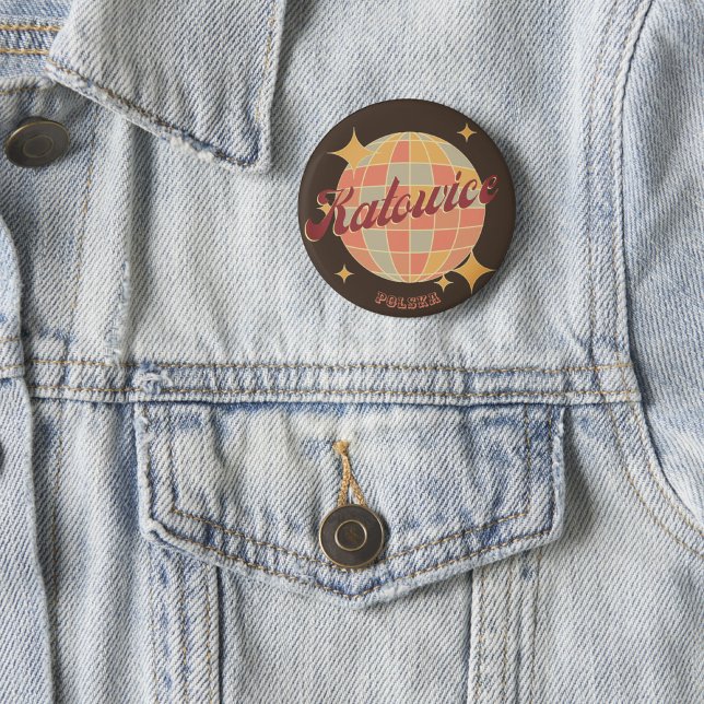 Katowice City Poland Retro Vintag Button (Von Creator hochgeladen)