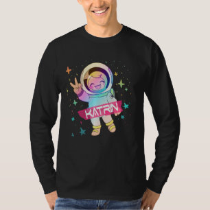 KATRIN - Adorable Mädchenname mit niedlichem Astro T-Shirt