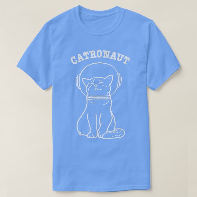 Katronaut Katzenkatze Astronaut Weltraumzug Kosmis T-Shirt (Design vorne)