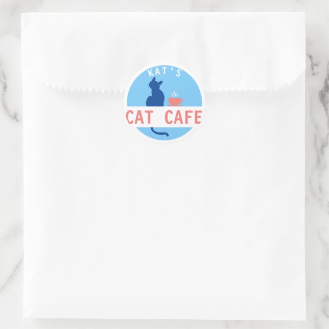 Kat's Cat Cafe Sticker (Tasche)
