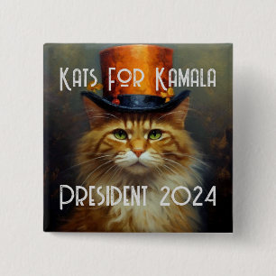 Kats für Kamala Politische Schaltfläche Button