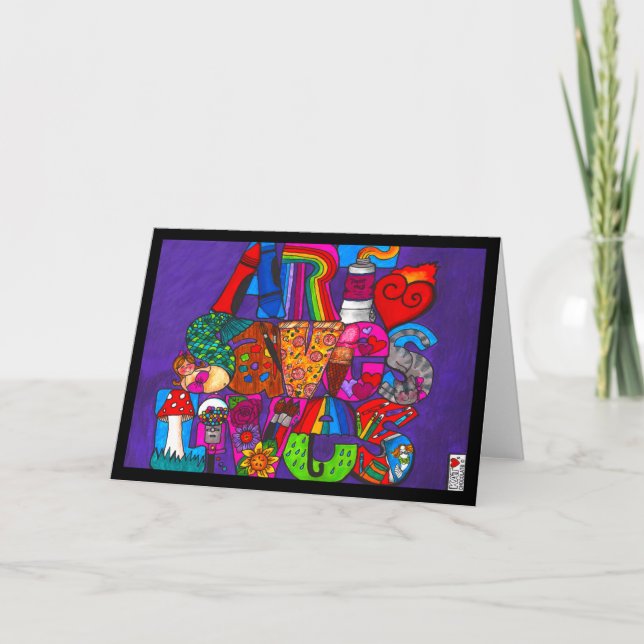 Kats lebendige Briefe - ART RETTE LIVES Card Karte (Vorderseite)