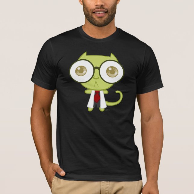 Kats mit Glassez: Professor Oops Shirt (Vorderseite)