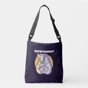 Katstronaut Cat Cosmonaut Tragetaschen Mit Langen Trägern