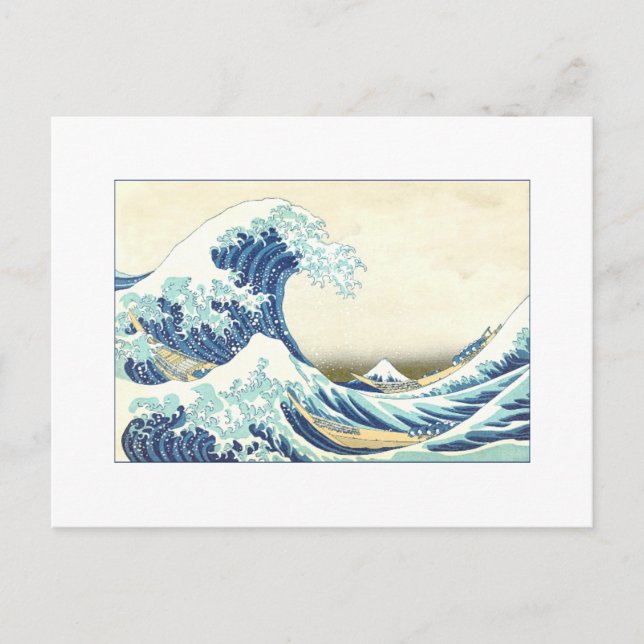 Katsushika Great Wave off Kanagawa Postkarten (Vorderseite)