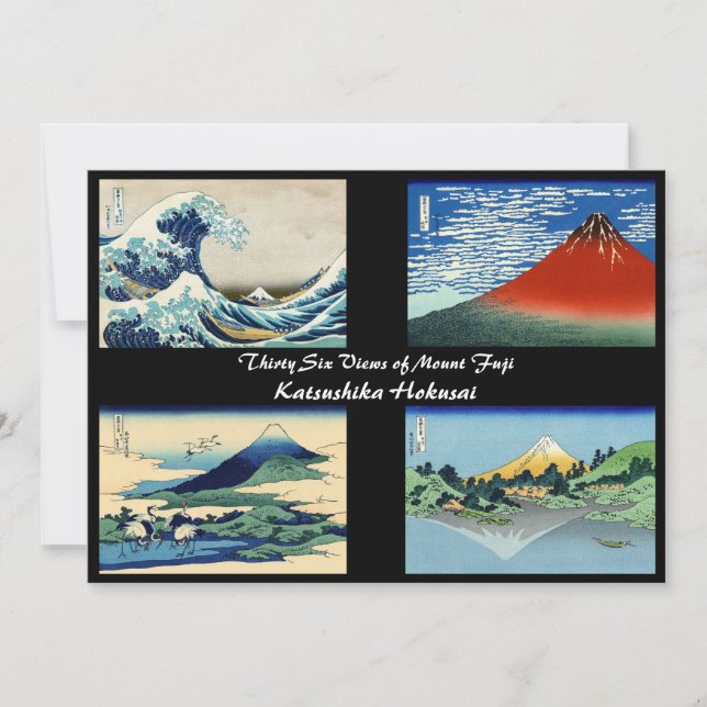 Katsushika Hokusai - 36 Ausblicke auf den Fuji Einladung (Vorderseite)