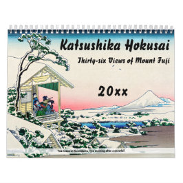 Katsushika Hokusai - 36 Ausblicke auf den Fuji Kalender