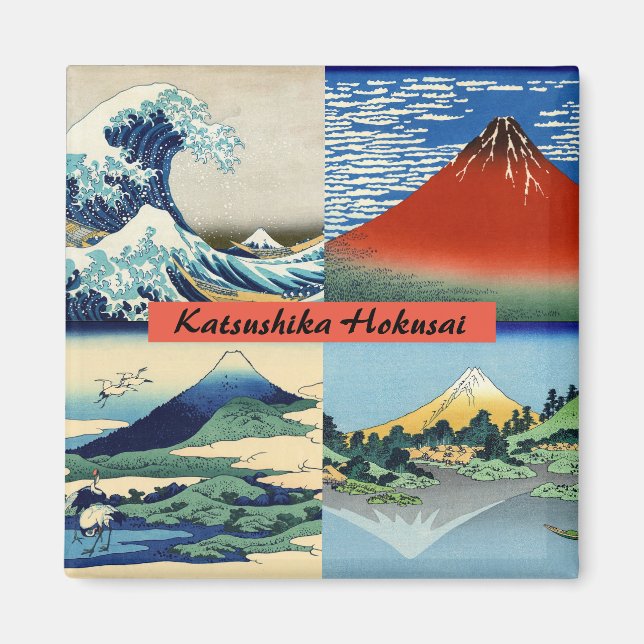 Katsushika Hokusai - 36 Ausblicke auf den Fuji Magnet (Vorne)