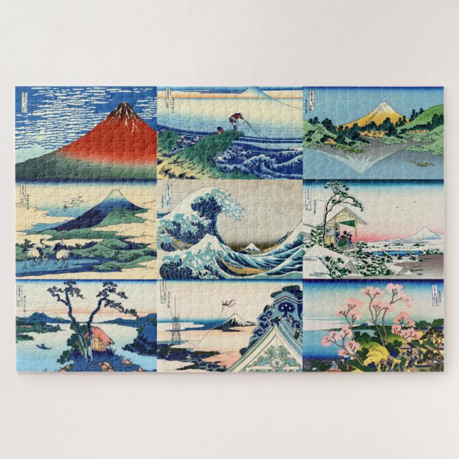 Katsushika Hokusai - 36 Ausblicke auf den Fuji Sel (Horizontal)