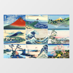 Katsushika Hokusai - 36 Ausblicke auf den Fuji Sel Fensteraufkleber