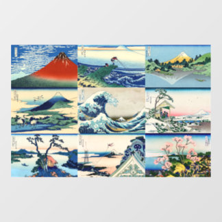 Katsushika Hokusai - 36 Ausblicke auf den Fuji Sel Fensteraufkleber