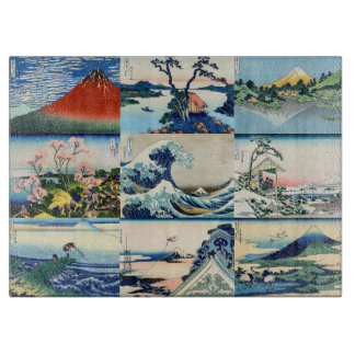 Katsushika Hokusai - 36 Ausblicke auf den Fuji Sel Schneidebrett