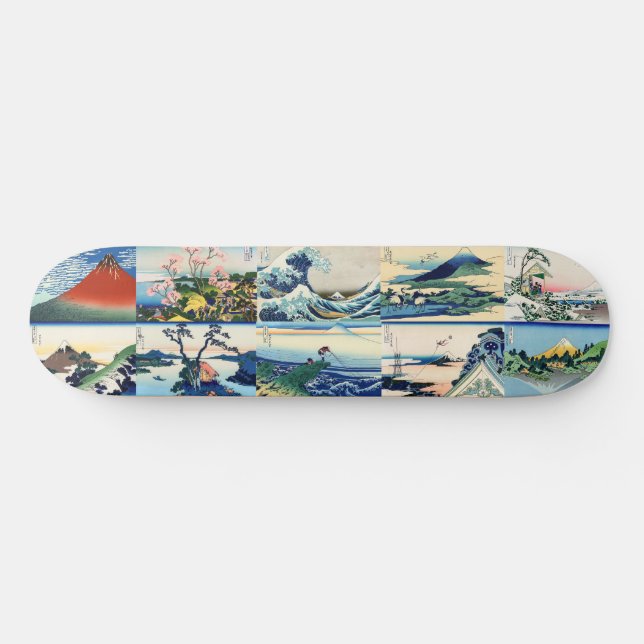 Katsushika Hokusai - 36 Ausblicke auf den Fuji Sel Skateboard (Horizontal)