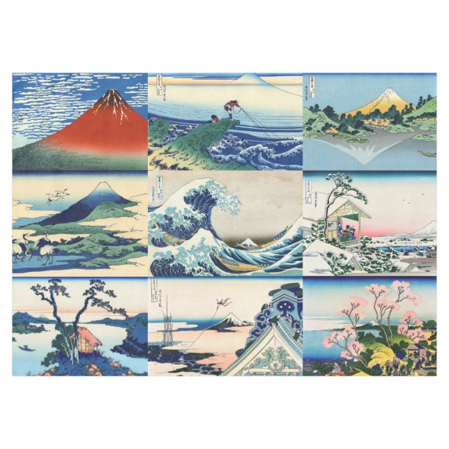 Katsushika Hokusai - 36 Ausblicke auf den Fuji Sel Tischdecke (Vorderseite (Horizontal))