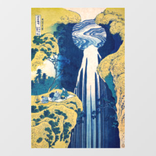 Katsushika Hokusai - Amida Falls Fensteraufkleber