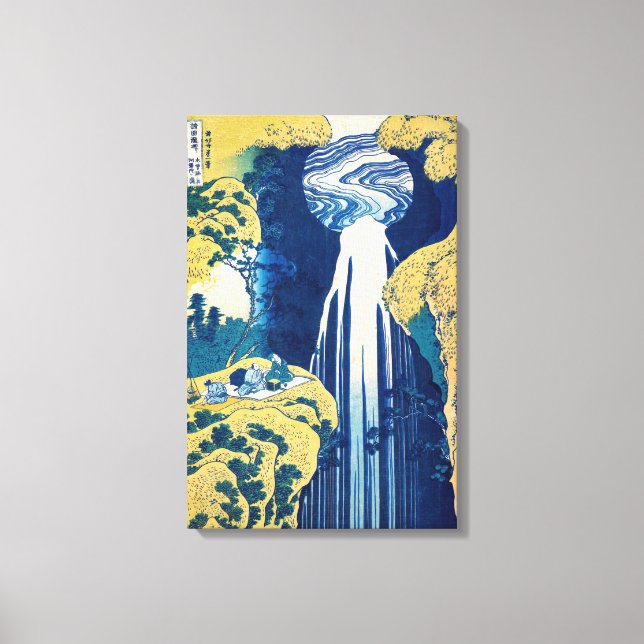 Katsushika Hokusai - Amida Falls Leinwanddruck (Vorderseite)
