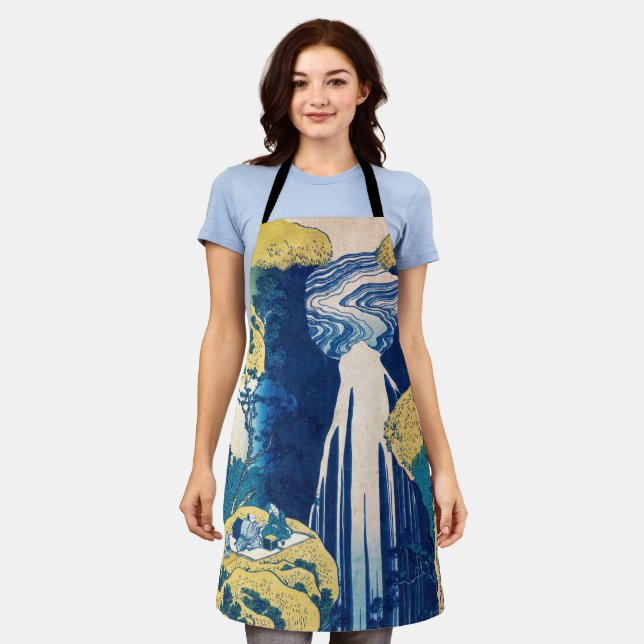 Katsushika Hokusai - Amida Falls Schürze (Getragen)