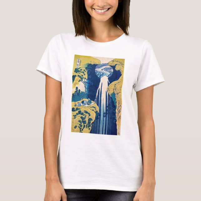 Katsushika Hokusai - Amida Falls T-Shirt (Vorderseite)