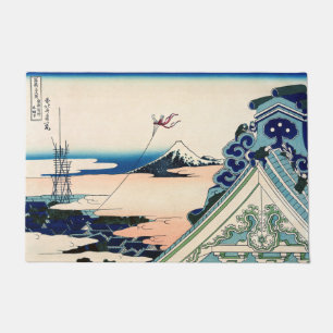 Katsushika Hokusai - Asakusa Honganji temple, Edo Fußmatte