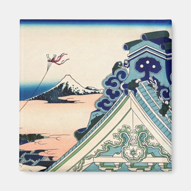Katsushika Hokusai - Asakusa Honganji temple, Edo Magnet (Vorne)