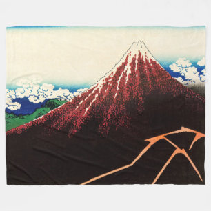 Katsushika Hokusai - Blitze unter dem Gipfel Fleecedecke