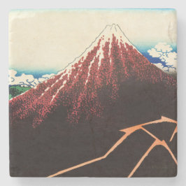 Katsushika Hokusai - Blitze unterhalb des Gipfels Steinuntersetzer
