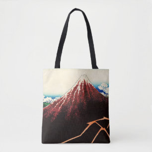 Katsushika Hokusai - Blitze unterhalb des Gipfels Tasche