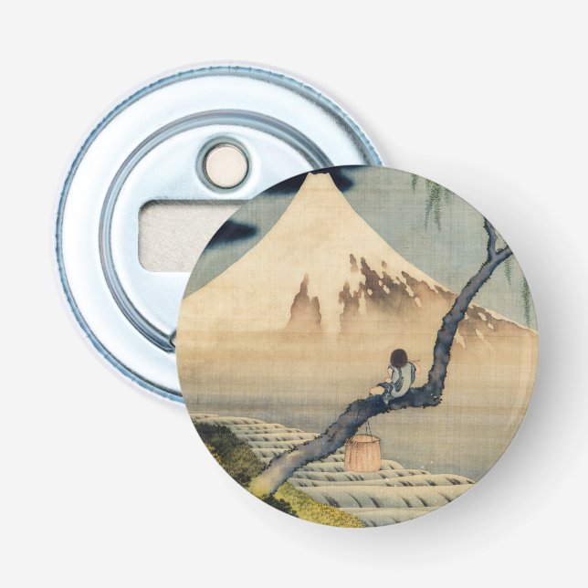 Katsushika Hokusai - Boy Viewing Mount Fuji Flaschenöffner (Vorderseite)