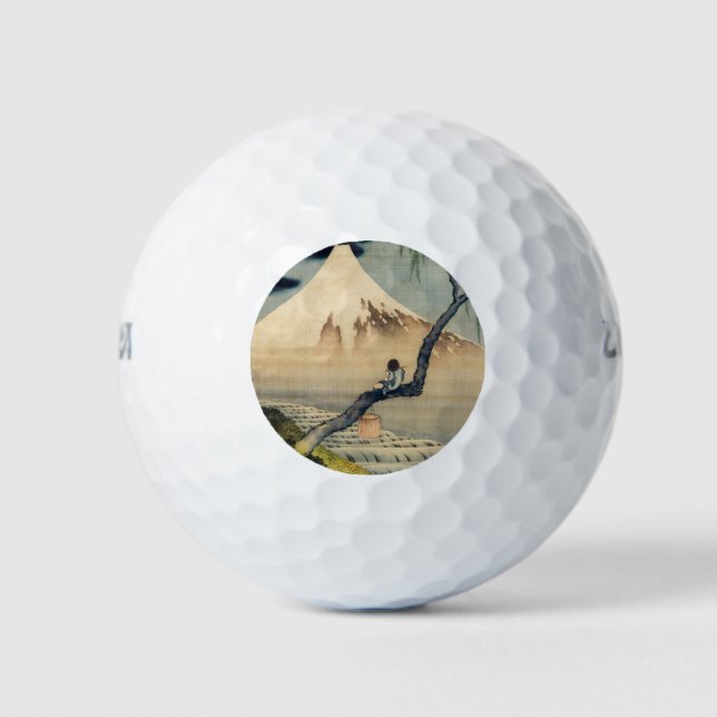 Katsushika Hokusai - Boy Viewing Mount Fuji Golfball (Vorderseite)