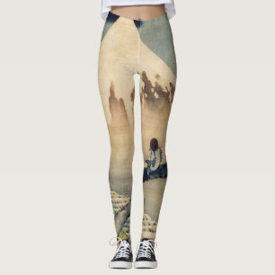 Katsushika Hokusai - Boy Viewing Mount Fuji Leggings