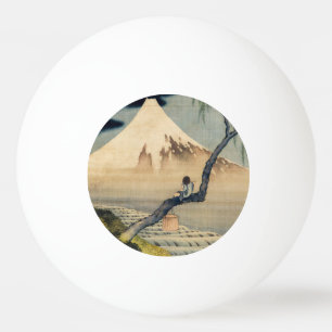 Katsushika Hokusai - Boy Viewing Mount Fuji Tischtennisball