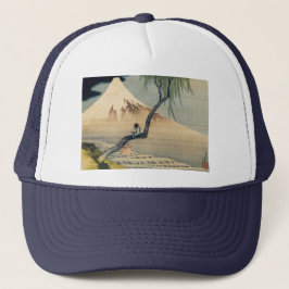 Katsushika Hokusai - Boy Viewing Mount Fuji Truckerkappe