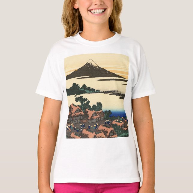 Katsushika Hokusai Dawn in der Provinz Kai T-Shirt (Vorderseite)