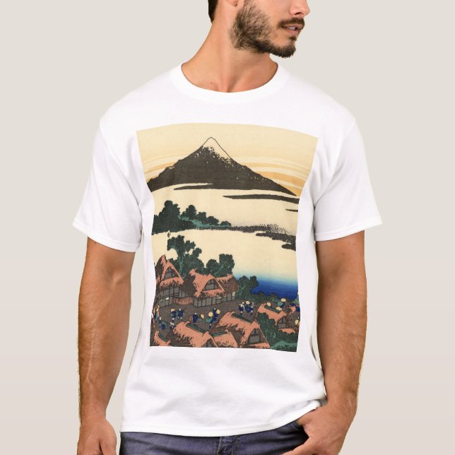 Katsushika Hokusai Dawn in der Provinz Kai T-Shirt (Vorderseite)