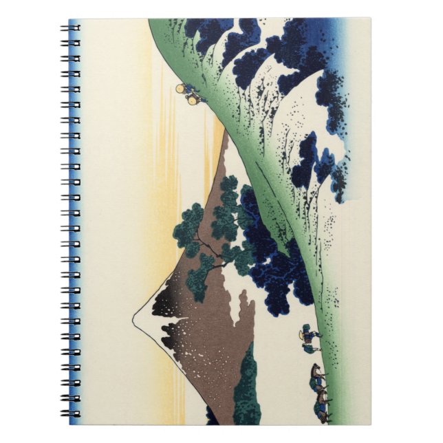 Katsushika Hokusai. Der Eindringpass in der Provin Notizblock (Vorderseite)