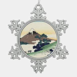 Katsushika Hokusai. Der Eindringpass in der Provin Schneeflocken Zinn-Ornament