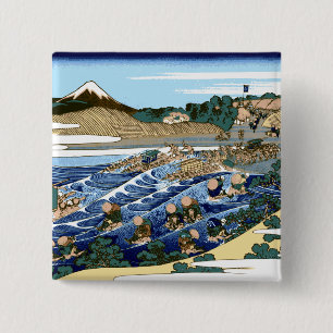 Katsushika Hokusai Der Fuji aus Kanaya gesehen Button