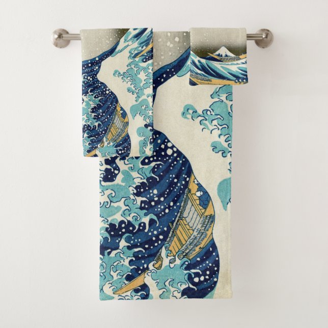 Katsushika Hokusai - Die große Welle vor Kanagawa Badhandtuch Set (Insitu)