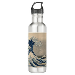 Katsushika Hokusai. Die große Welle vor Kanagawa Edelstahlflasche