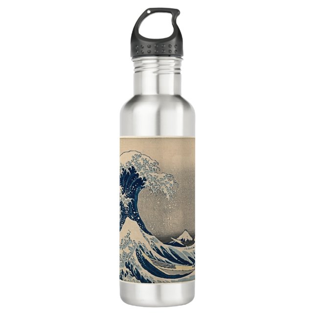 Katsushika Hokusai. Die große Welle vor Kanagawa Edelstahlflasche (Vorderseite)