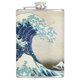 Katsushika Hokusai - Die große Welle vor Kanagawa Flachmann