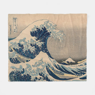 Katsushika Hokusai. Die große Welle vor Kanagawa Fleecedecke