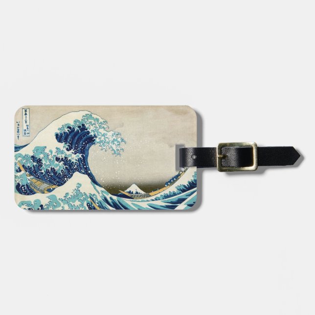 Katsushika Hokusai - Die große Welle vor Kanagawa Gepäckanhänger (Vorderseite horizontal)