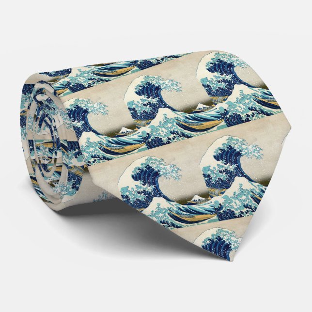 Katsushika Hokusai - Die große Welle vor Kanagawa Krawatte (Gerollt)
