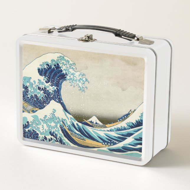 Katsushika Hokusai - Die große Welle vor Kanagawa Metall Brotdose (Vorderseite)