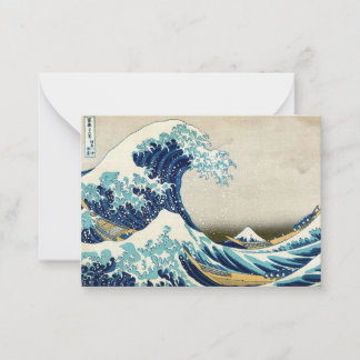 Katsushika Hokusai - Die große Welle vor Kanagawa Mitteilungskarte